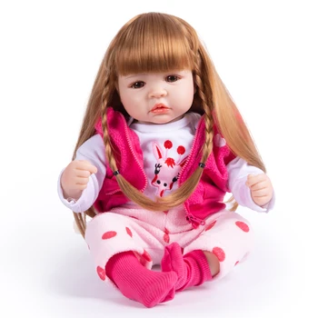 KEIUMI 18 inch Prerojeni Lutke Otroka Krpo Telo Realista Boneca Prerojeni Bebe Igrače, ki so Prerojeni Menina Za Otroke Blazino Playmates Darila