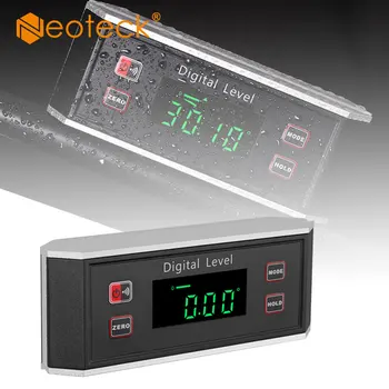 Neoteck Vodotesen IP65 Digitalni Nivo Kota Finder Inclinometer z V-Utorom Magnetni Osnove Z alarmom funkcija Backlight Polje