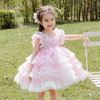 Baby Dekleta španski Kraljevi Obleko Otroci, Poroka, Rojstni dan Obleke Otrok Lolita Princess Obleke Žogo za Malčke Dekle CJ002