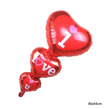 Ljubim vas balon v obliki srca aluminija folija balon poroka dekoracija poroka predlog dogovora z balonom