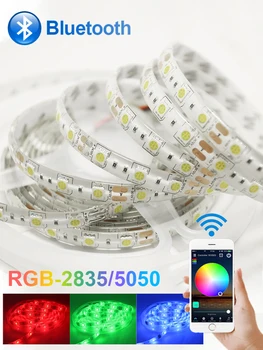 12V LED Trakovi Luči Nas Vtič RGB 5050 Nepremočljiva Prilagodljiv Trak DC Wifi Trak Diod Spalnica Dekoracijo luces Led Luči, Bluetooth