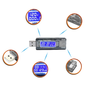 Električni Hitro Polnjenje USB Detektor USB Trenutno Voltmeter Tester USB Digitalni Prikaz Amperage Tester Meter Voltmeter Detektor