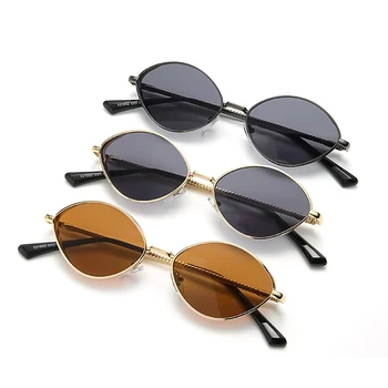 Nova moda ovalne sončna očala diamond vijačne noge sončna očala za ženske hot-prodaja na prostem vožnje ulica streljanje očala