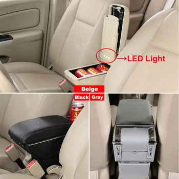 Avto Armrest Polje Za Mazda CX-3 CX 3 CX3-2019 Polnjenje prek kabla USB LED Lučka Roko Ostalo Vrtljiv Center Konzole Škatla za Shranjevanje Styling