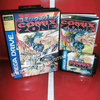 Sega MD igra - Comix pas z Box in Priročnik za 16-bitni Sega MD igra Kartuše Megadrive Genesis sistem