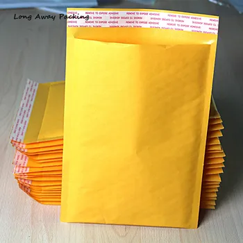 20pcs/VELIKO Debelo Velika Velika Velikost Proizvajalec Rumene vreče Kraft mehurček pošiljatelji oblazinjeni ovojnice papirne mailer POŠTNI vrečko