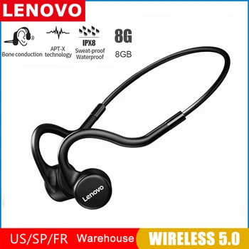 Original Lenovo X5 Kostne Prevodnosti Slušalke Silikonski Pokrov Vodotesno Brezžično Bluetooth5.0 Slušalke za Šport, Tek, Plavanje