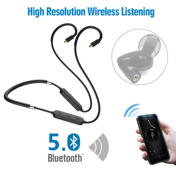 LDAC AptX Prilagodljivi HD Bluetooth 5 Zvočna kartica za Nadgradnjo Kabel Predvajalnik Glasbe QCC5125 Nizke Latence AAC Gaming Slušalke Avdiofile