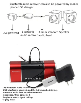 Brezžična tehnologija Bluetooth Sprejemnik Avdio Adapter 3,5 mm Stereo AUX Bluetooth Oddajnikom Priključek Za TV PC Slušalke Zvočniki Računalnika