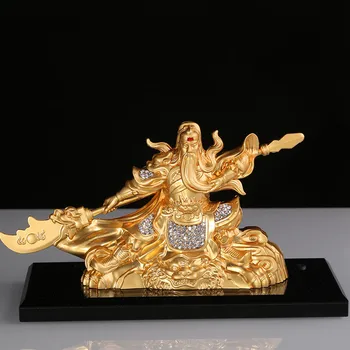 Kitajski Guan Gong Wu Bog Bogastva, Kip Kovin Okraski Feng Shui Obrti Avto Parfum Okraski Home Office Namizni Dekor
