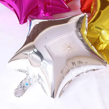10pcs 10 inch Pet opozoril star Aluminija folija balon baby tuš otrok rojstni dan, poroko dekor dovaja zrak baloni