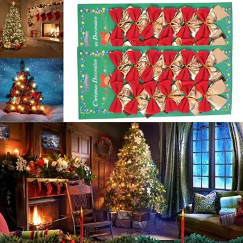 Lok Lase Non-woven Bowknot Christmas Tree Okraski Lok Holiday Gift Box Paket Pribor Božični Okrasek