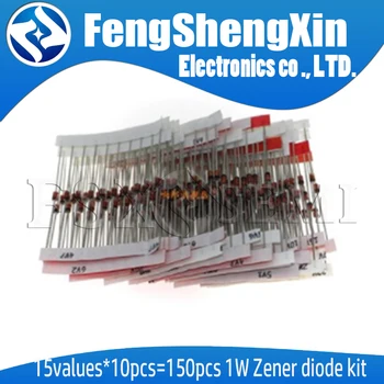 15values*10pcs=150pcs 1W Zener dioda kit NE-41 3V-30V komponenta diy kit