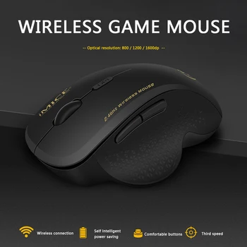 USB 2,4 GHz Wireless Mouse 1600 DPI, Nastavljiv Ergonomsko Navpično Miši Prenosni RAČUNALNIK Namizni Računalnik 6 Gumbe Gaming Miška
