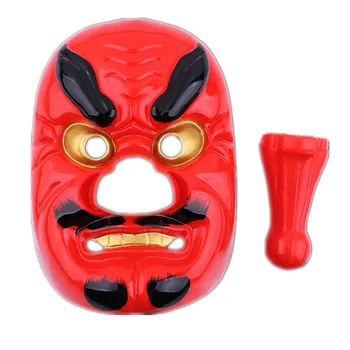 Anime Demon Slayer Cosplay Kimetsu ne Yaiba Urokodaki Sakonji Maske za noč Čarovnic Rdeče HorrorTengu Dolg Nos Plastičnih Bojevnik Pokrivala