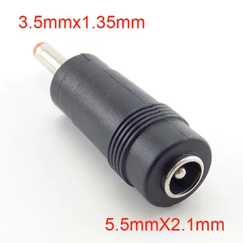 5/10pcs 3,5 mm*za 1,35 mm moški na 5,5 mm*2.1 mm Ženski Priključite Napajalni Priključek Adapter za Prenosnik AC DC Jack adapter