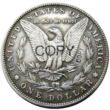 HB(77)NAS Skitnica 1921 Morgan Dolar Zombi Lobanje Okostje Silver Plated Kopijo Kovancev