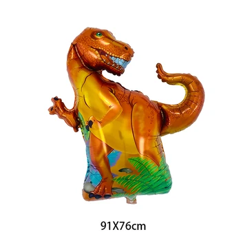 1pc Velike 4D Dinozaver Folija Baloni Zelen Dinozaver Stoji Zmaj Rojstni Okraski Otroci Fant Igrače Žogo Helij Globos