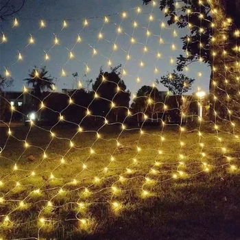 3x3m 6*4 672 LED Neto Očesa Luči na Prostem 8 način Božič Zavese Pravljice Niz Luči za Dreves, Grmov Počitnice Stranka Vrt Dekor