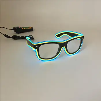 LED Očala EL Žice Utripa Očala Žareče Razsvetljavo Novost Darilo Svetlo Luč, Festival Stranka Sijaj sončna Očala Stranka Dobave