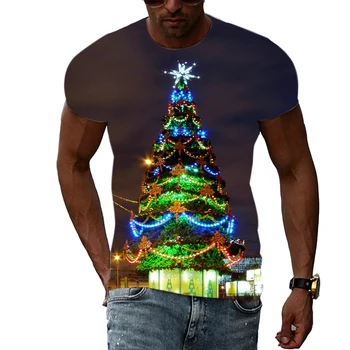Nove Unisex Praznujejo Božič T-shirt Z Natisniti Moda Priložnostne Ustvarjalne Trend moška t-shirt Poletje Zanimivo Hip Hop tshirt