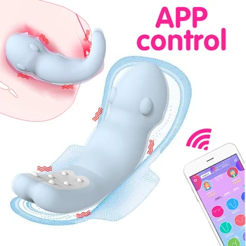 Brezžični Daljinski Vibrator Za Pare Kita Obliko APP Dildo G Spot Klitoris Stimulator 9 Način Vagina Jajca Vibrator Adult Sex Igrače