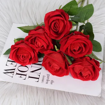 51 cm > Enotni Flanela Rose Doma Vaza Cvetlični Aranžma Dekoracijo Valentinovo Večno Rose Darilo DIY Ustvarjalne Počitnice Cvetje