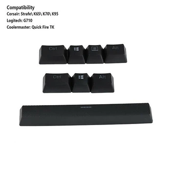 PBT Keycaps za Corsair K65 K70 K95 za Logitech G710+ Mehanske Gaming Tipkovnica, Osvetljen Tipko Caps za Češnja MX