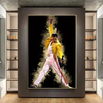 Grafitti Klasičnih Veggmaleri Freddy Mercury Kraljica Bohemian Rhapsody Platno, Slikarsko, Plakati, Tiskanje Wall Art Slike Doma Dekor