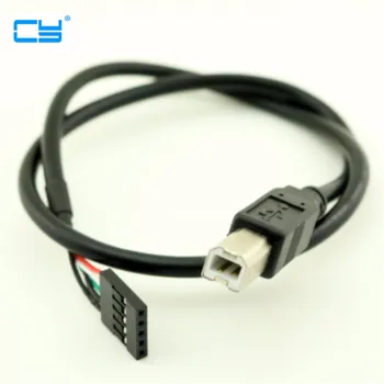 5pcs 50 cm USB 2.0 Tip B Moški Dupont 5 Pin Ženski Glavi Motherboard Kabel za tiskalnik