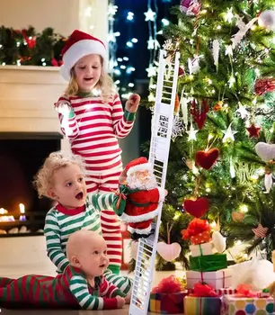 Glasba Božič Santa Claus Igrače, Električni Vzpenjanja Lestve Božič Visi Drevo Ornament Stranka Dekoracijo Za Otroke Novo Leto Igrača
