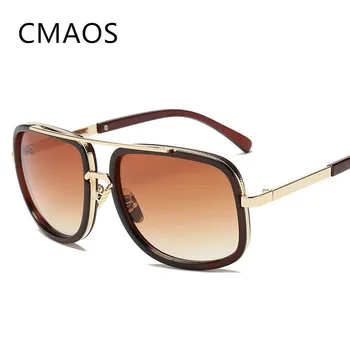 Nova Moda Velik Okvir Sončna Očala Moških Kvadratnih Kovinskih Sončna Očala Ženske Retro Sunglass, Letnik Visoke Kakovosti Gafas Oculos De Sol