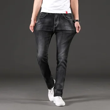 2020 Moških Skinny Jeans Elastična Stretch Denim Kavbojke Moški Modni Priložnostne Traper Hlače Črne Plus Velikost 40 42 44 46