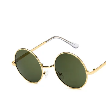 Klasična Okrogla sončna Očala Moški Ženske blagovne Znamke Design Letnik Kovinska sončna Očala Visoke Kakovosti Gradient Očala UV400