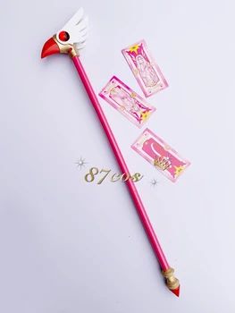 KINOMOTO SAKURA Brezplačno Clow Kartico Cardcaptor Sakura Zvezde, Ptice Palico Palica COS Rekviziti Glavo Anime Cosplay