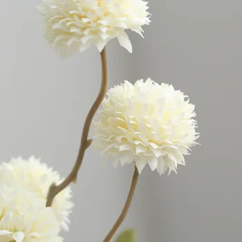 5 Glav Regrat Žogo Mini Surove Svile Umetno Cvet Regrata Prickly Žogo Chrysanthemum Svate, Božični Okraski