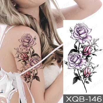 Nepremočljiva Začasni Tattoo Nalepke Sakura Slive Cvetje Tetovaže Skladu Minimalism Body Art Roko Ponaredek Rokav Tattoo Ženske Moški
