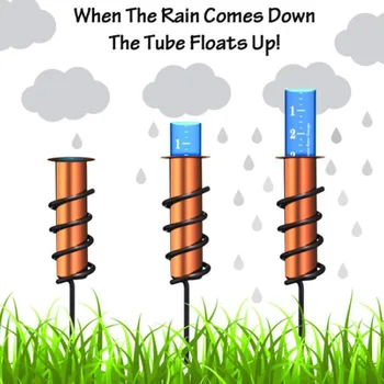 Kovinski Dež Merilnik Plavajoče Baker Rain Gauge Vrt vodnega stolpca in Popravilo Kit Shranjevanje Vode Zaščito Rastlin na Vrtu Okrasni