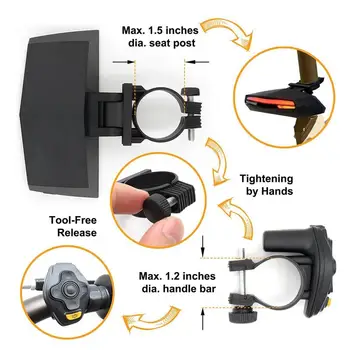 MTB Kolo smerokaze Daljinski upravljalnik Izposoja Smer Kazalnik MTB LED Zadnje Luči USB Polnilne Kolesarska Luč s Rog