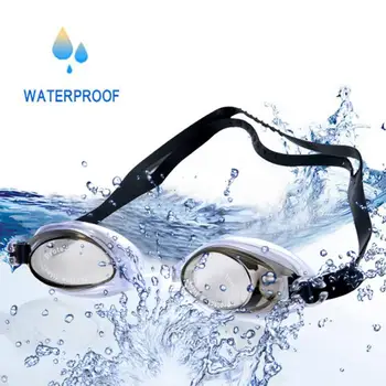Nepremočljiva Plavalna Očala Za Moške, Ženske Ravno Lahka, Plavanje Očala Nastavljiv Multi-barvne sončna Očala Anti Meglo Plavanje Očala