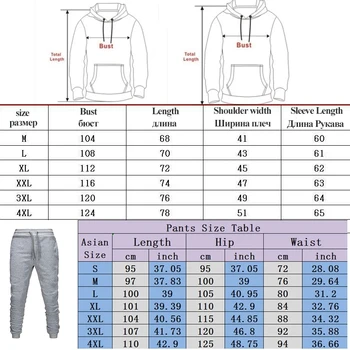 Pozimi vroče prodaje, za moške 2021 moške obleko natisnjeni hoodie bo ustrezala runo zadrgo hooded majica + hlače casual moški šport