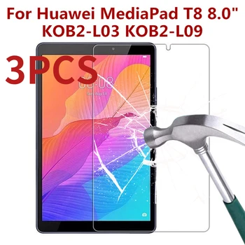 3PCS Kaljeno Steklo Screen Protector Za Huawei MatePad T8 8.0 palčni Tablični Film KOB2-L03 L09 Anti Scratch Steklo Zaščitno folijo
