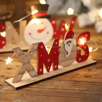 Lesene Božični Okraski Božič Noel Pismo Tabela Okraski Vesel Božič Stranka Dekor Za Dom 2021 Naviidad Darila