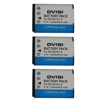 3.7 V, 1.2 Ah EN-EL19 ENEL19 Fotoaparat Baterija za Nikon Coolpix S3100 S3200 S3300 S4100 S4200 S4300 S4400 S5200 S6400 S6500