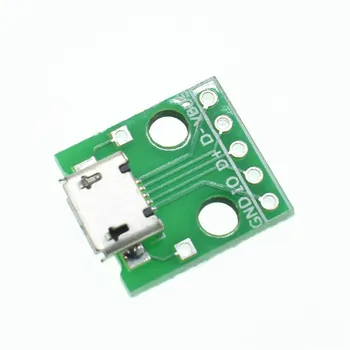 10pcs Mini Micro USB DIP 2.54 mm Adapter Priključek Modula Odbor Plošče Ženski 5-Pin Pinboard 2.54 mm Micro USB PCB Tip Deli