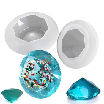 1pcs Diamond Oblikovan Silikonsko Plesni Gem Ogrlico, Obesek Epoksi Smolo Kalup Za DIY Ročno izdelan Nakit, Izdelava Orodja za Iskanje