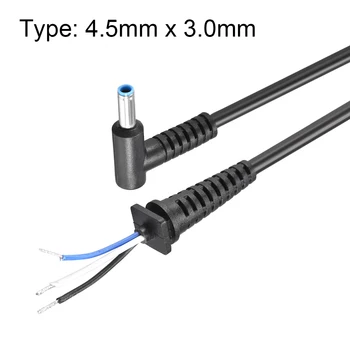 Uxcell 1,2 M/6 4.5 mm x 3,0 mm Moški Vtič Napajalnika za ENOSMERNO Napajanje pravim Kotom Kabel Kabel