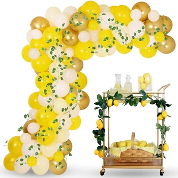 113Pcs/veliko Baby Tuš Rojstni Dekoracijo Sončnično Čebel Temo Baloni Garland Arch Kit Rumeno Zlato, Belo Poročno Balon