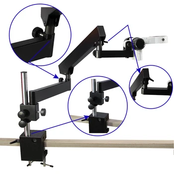 Luckyzoom Stereo Mikroskop Stojalo Izražanju Roko Steber Objemka A3 Imetnik Zoom Microscopio Pribor Brezplačna Dostava