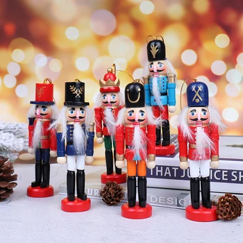 12 cm Miniature Nutcracker Lutkovno Božični Okraski, Namizno Dekoracijo, Karikature, Risbe Orehi Vojaki Band Lutke Nutcracker